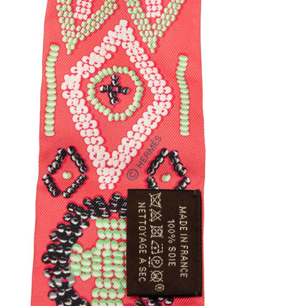 Pre-Loved Hermes Kelly En Perles Twilly Silk Scarf - Picture 4 of 4